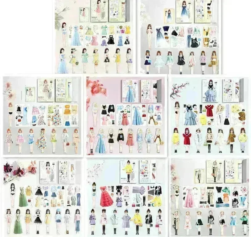 Magnetic Baby Girl Dressing Stickers Baby Clothing Stickers Book Toys - EX-STOCK CANADA