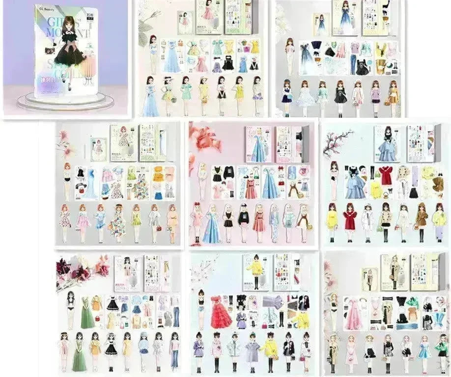 Magnetic Baby Girl Dressing Stickers Baby Clothing Stickers Book Toys - EX-STOCK CANADA