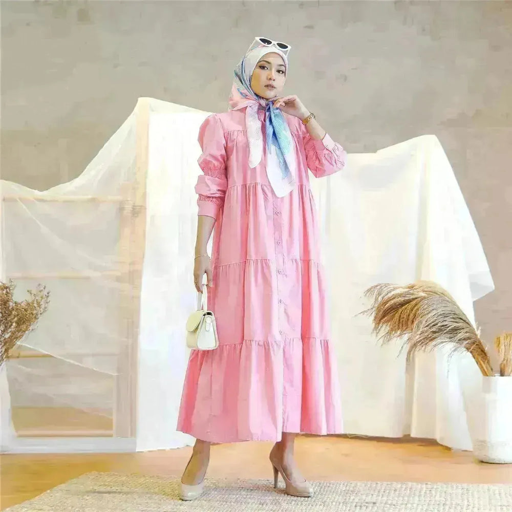 Malay Indonesian Cotton Arab Patchwork Dress - EX-STOCK CANADA