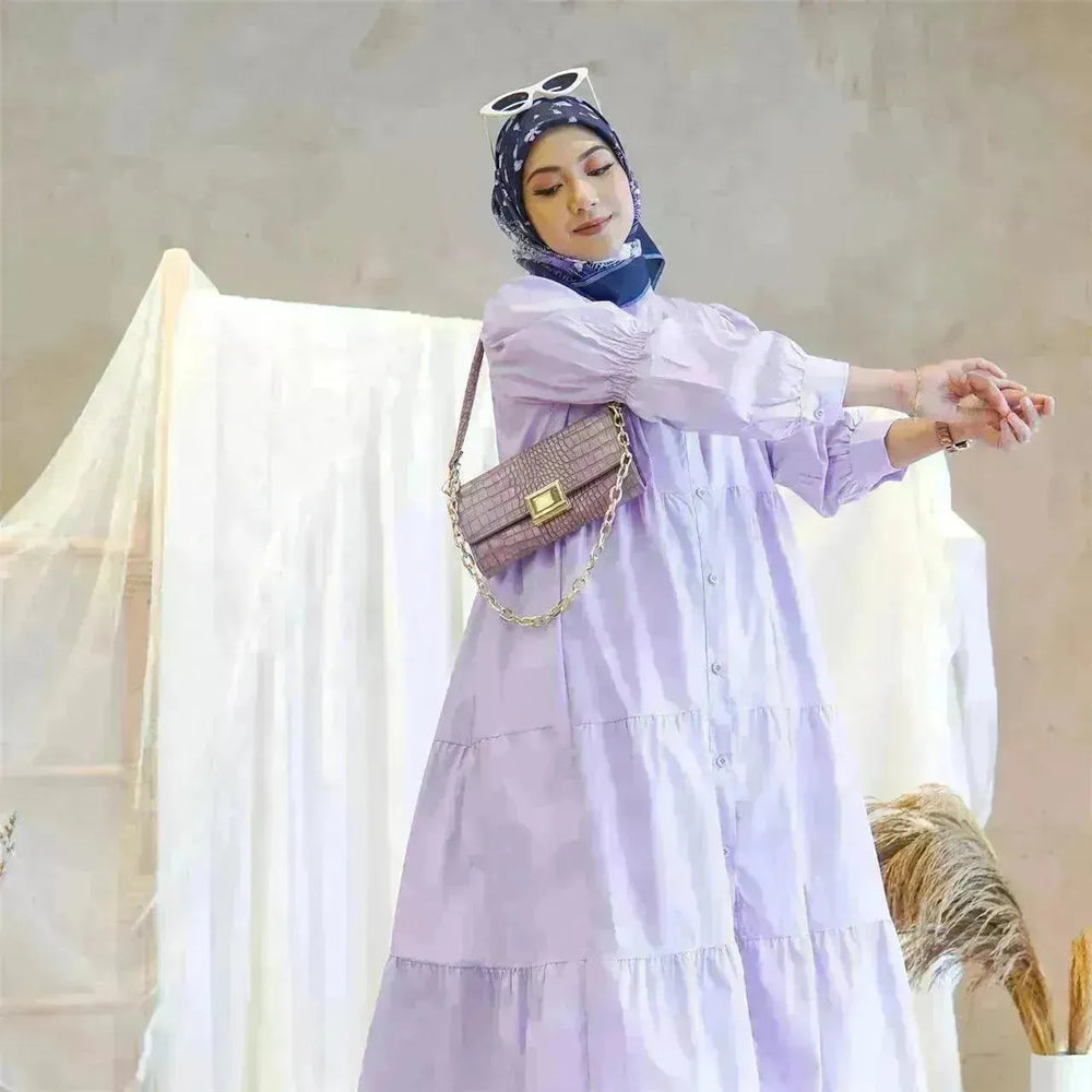 Malay Indonesian Cotton Arab Patchwork Dress - EX-STOCK CANADA