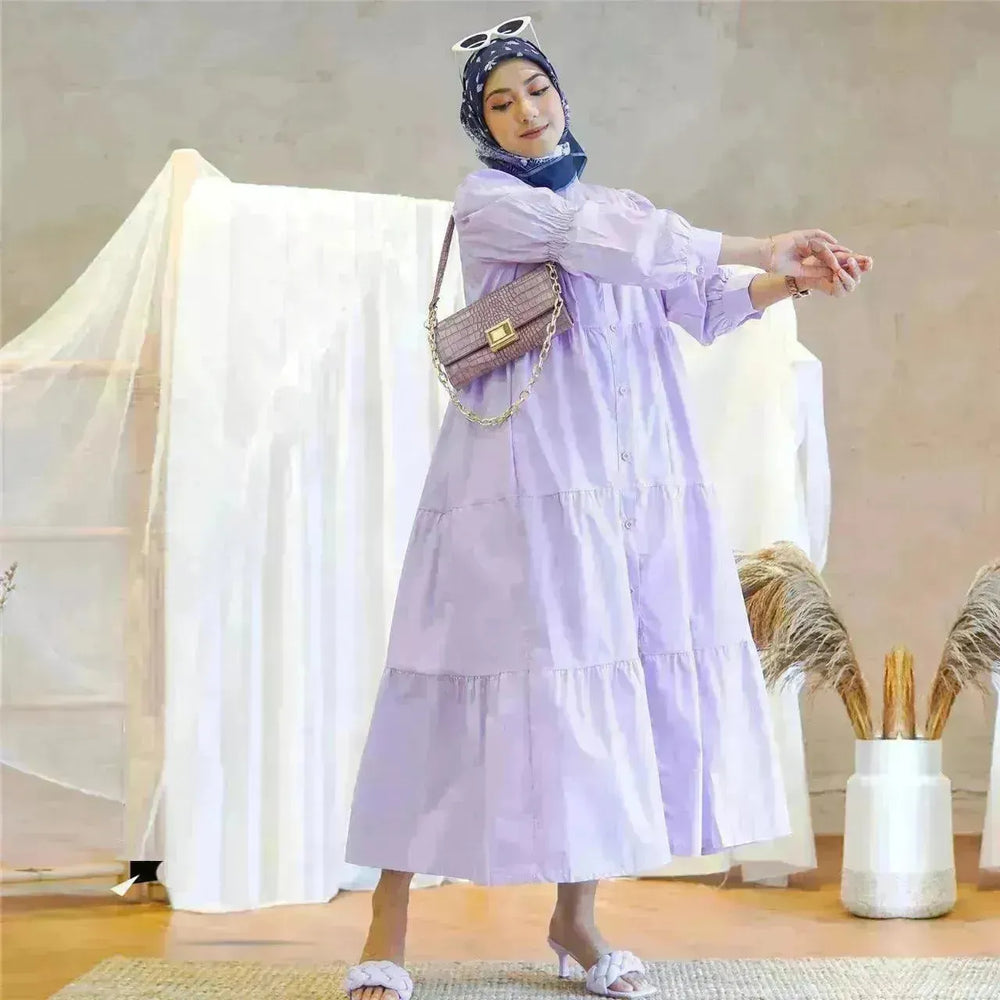 Malay Indonesian Cotton Arab Patchwork Dress - EX-STOCK CANADA