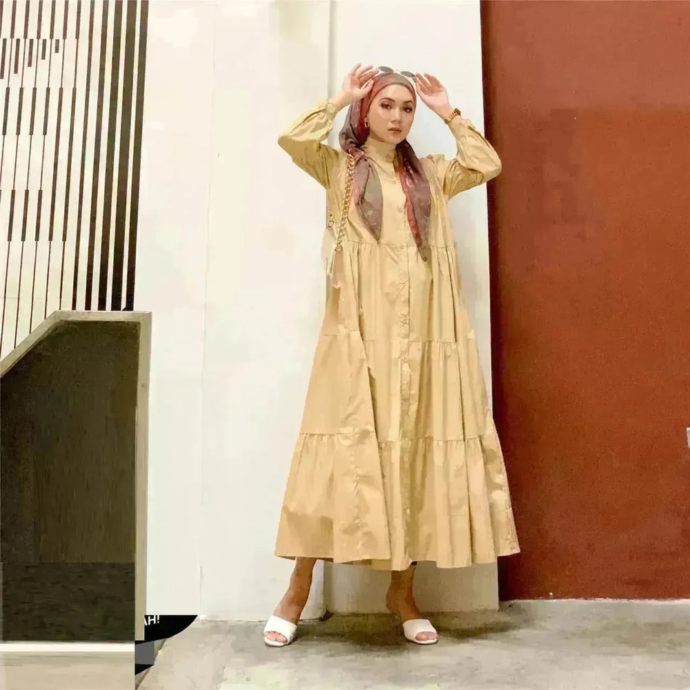 Malay Indonesian Cotton Arab Patchwork Dress - EX-STOCK CANADA