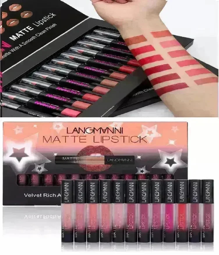 Matte Lipstick Waterproof Long-lasting Velvet Lipstick Set - EX-STOCK CANADA
