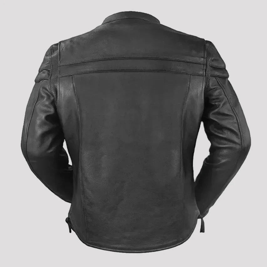 Giacca da Moto in Pelle Maverick da Uomo Open Road 