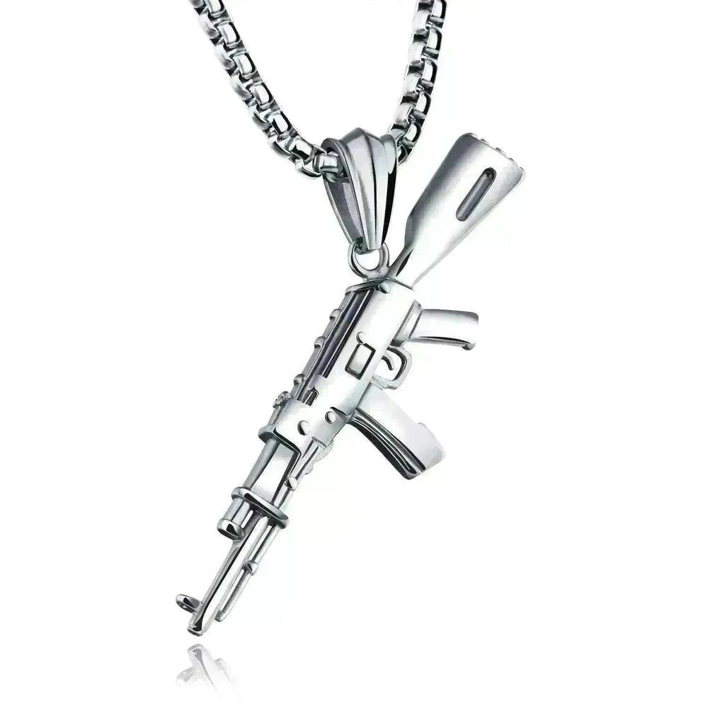 Men's AK47 Titanium Steel Street Hip-hop Electroplating Stainless Steel Gun Necklace - EX-STOCK CANADA