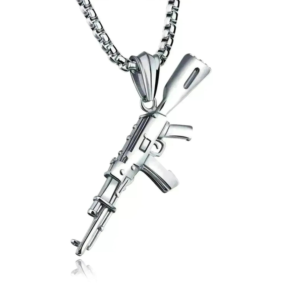 Men's AK47 Titanium Steel Street Hip-hop Electroplating Stainless Steel Gun Necklace - EX-STOCK CANADA