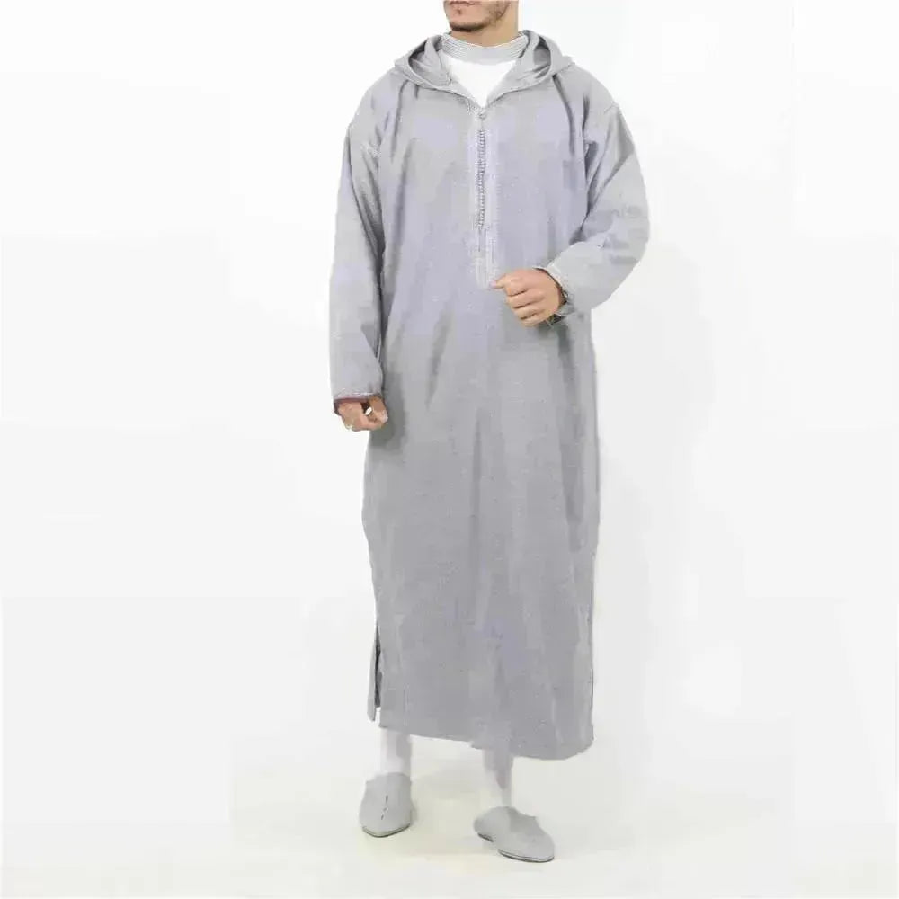 Men's Fashion Casual Hooded Shirt Arab Robe - EX-STOCK CANADA