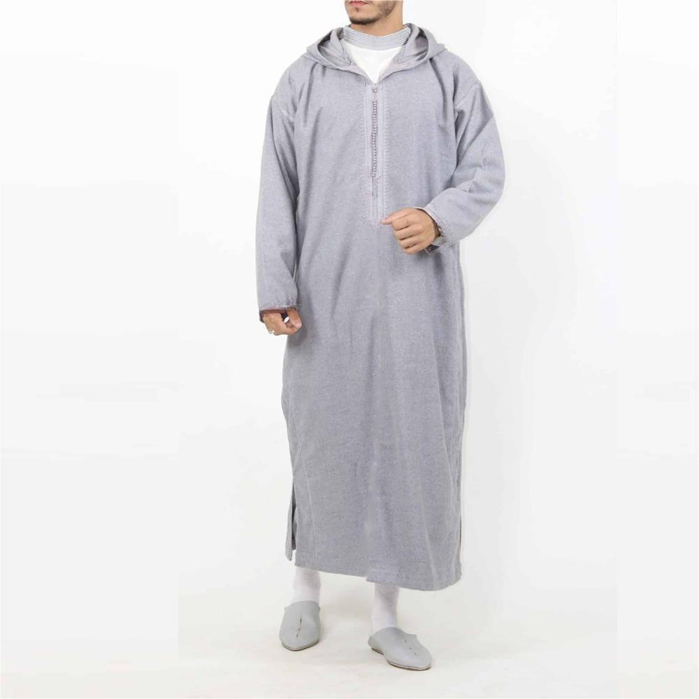 Men's Fashion Casual Hooded Shirt Arab Robe - EX-STOCK CANADA