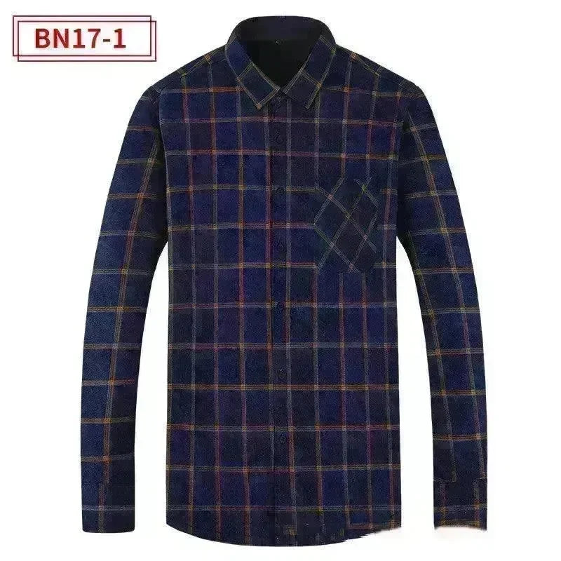 Men's Fashion Leisure Warm Plaid Shirt Coat - EX-STOCK CANADA