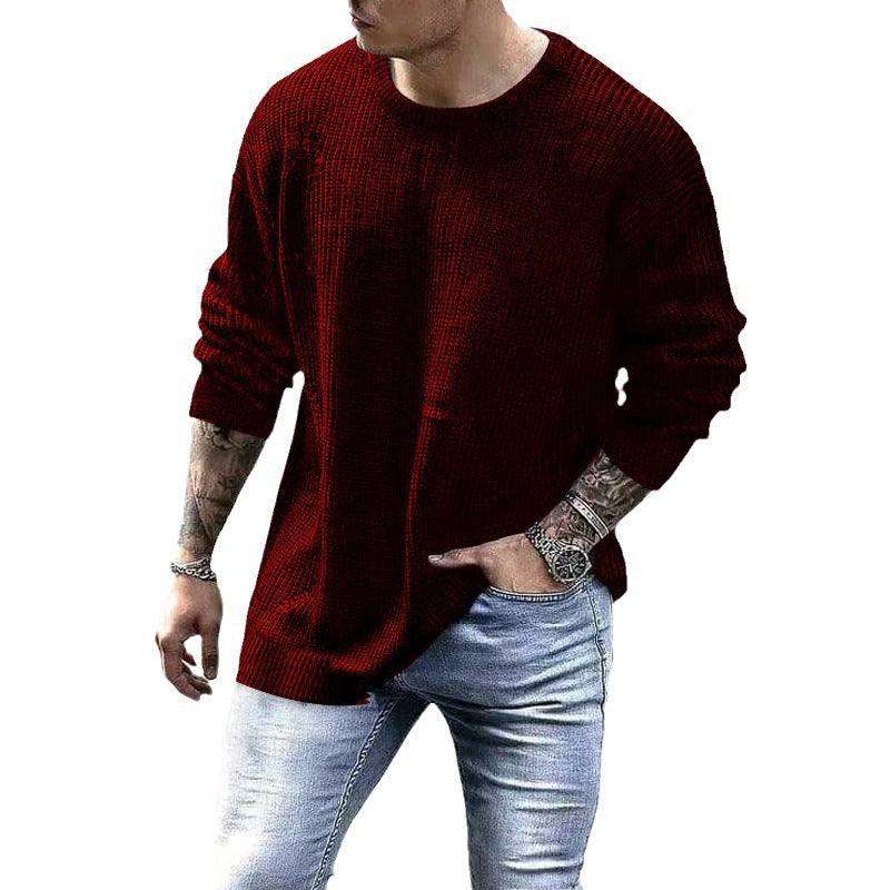 Men's Fashionable Knitted Pullover - EX-STOCK CANADA