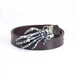 Men's Leather Belt Skull Big Head Claw Outdoor Rider - EX-STOCK CANADA