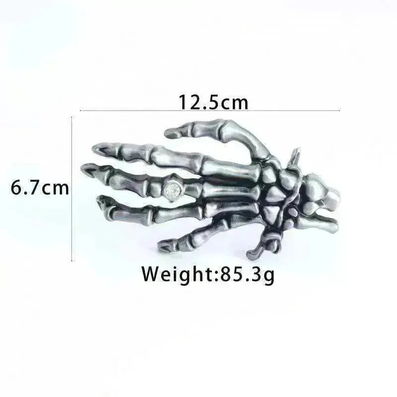 Men's Leather Belt Skull Big Head Claw Outdoor Rider - EX-STOCK CANADA