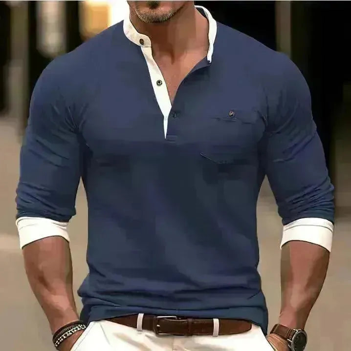 Men's Long Sleeved Round Neck T-shirt - EX-STOCK CANADA