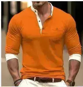 Men's Long Sleeved Round Neck T-shirt - EX-STOCK CANADA
