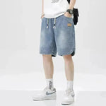 Men's Loose Casual Starry Sky Pattern Denim Shorts - EX-STOCK CANADA