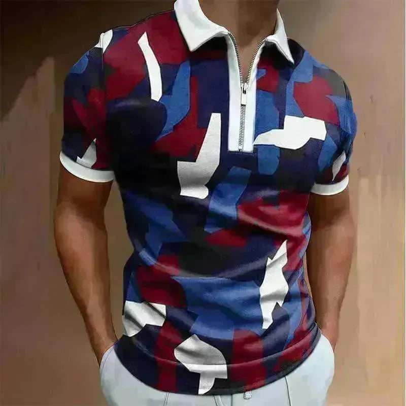 Men's Polo Short-Sleeve Summer Hedging Style Shirt - EX-STOCK CANADA
