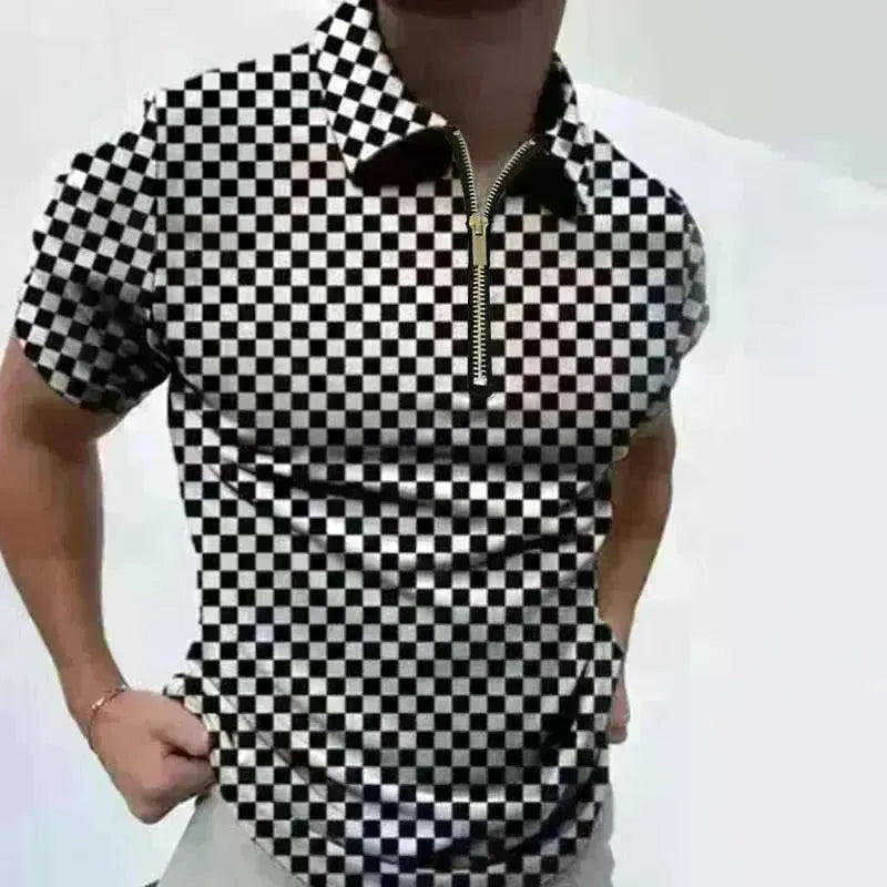 Men's Polo Short-Sleeve Summer Hedging Style Shirt - EX-STOCK CANADA