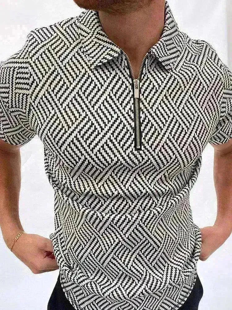 Men's Polo Short-Sleeve Summer Hedging Style Shirt - EX-STOCK CANADA