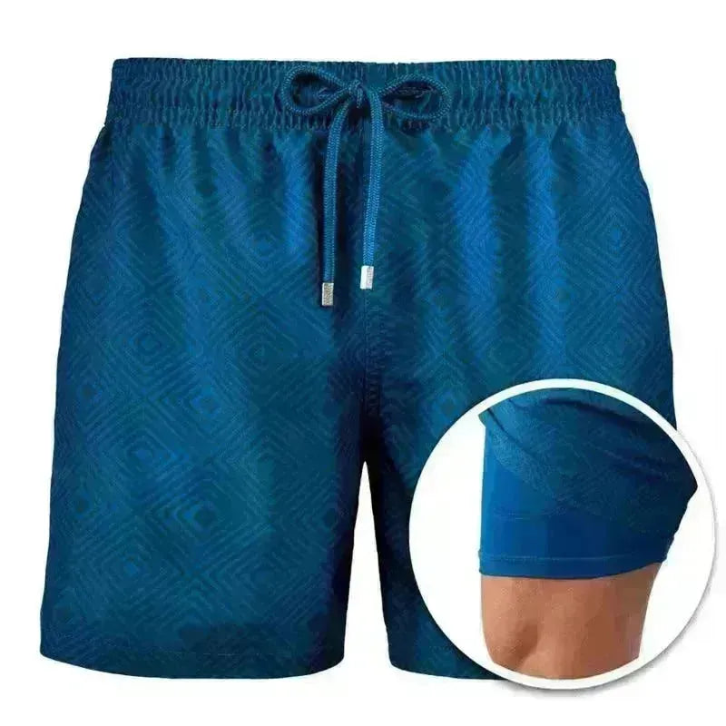 Men's Printed Beach Shorts Sports Double Layer Shorts Summer - EX-STOCK CANADA