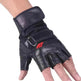 Men's PU Leather Motorcycle Riding Weight Lifting Gym Workout Outdoor Fingerless Glove - EX-STOCK CANADA