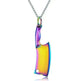 Men's Stainless Steel Necklace, Colorful Glare Classic Pendant - EX-STOCK CANADA