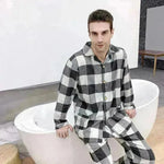 Men's Warm Cloth Flannel Pajama Suit - EX-STOCK CANADA