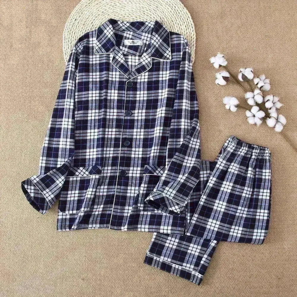 Men's Warm Cloth Flannel Pajama Suit - EX-STOCK CANADA