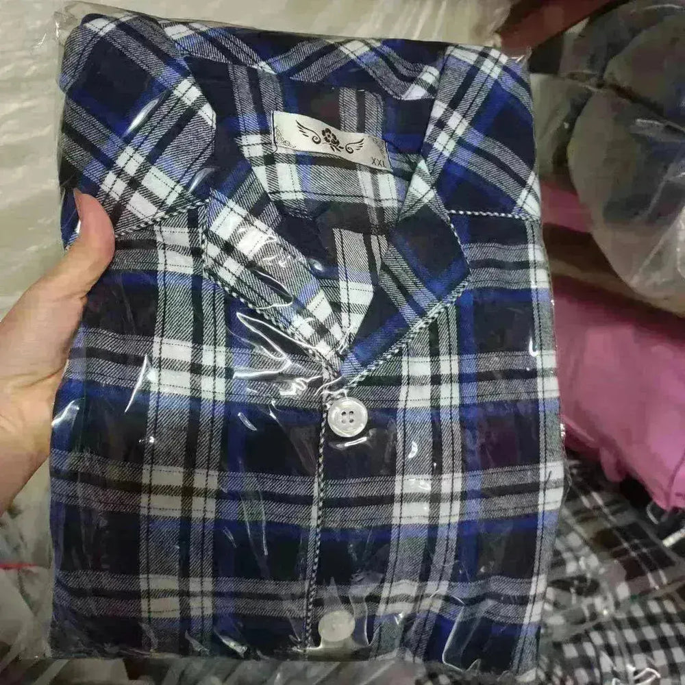 Men's Warm Cloth Flannel Pajama Suit - EX-STOCK CANADA