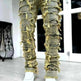 Men Trousers Individual Patched Pants Long Tight Fit Stacked Jeans For Mens Clothing - EX-STOCK CANADA