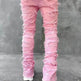 Men Trousers Individual Patched Pants Long Tight Fit Stacked Jeans For Mens Clothing - EX-STOCK CANADA