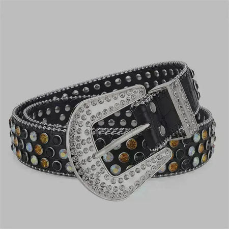 Men Women Alloy Belt Punk Rock Rivet Rhinestone - EX-STOCK CANADA