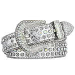 Men Women Alloy Belt Punk Rock Rivet Rhinestone - EX-STOCK CANADA