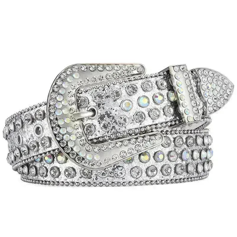 Men Women Alloy Belt Punk Rock Rivet Rhinestone - EX-STOCK CANADA