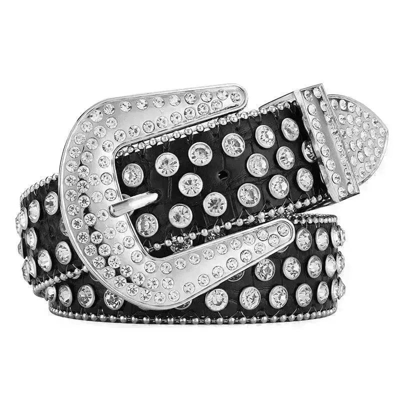 Men Women Alloy Belt Punk Rock Rivet Rhinestone - EX-STOCK CANADA