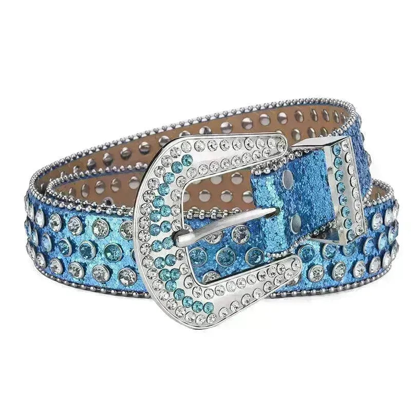 Men Women Alloy Belt Punk Rock Rivet Rhinestone - EX-STOCK CANADA