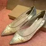 Mesh Rhinestone Transparent Women's Single Shoes Pointed High Heels Women - EX-STOCK CANADA