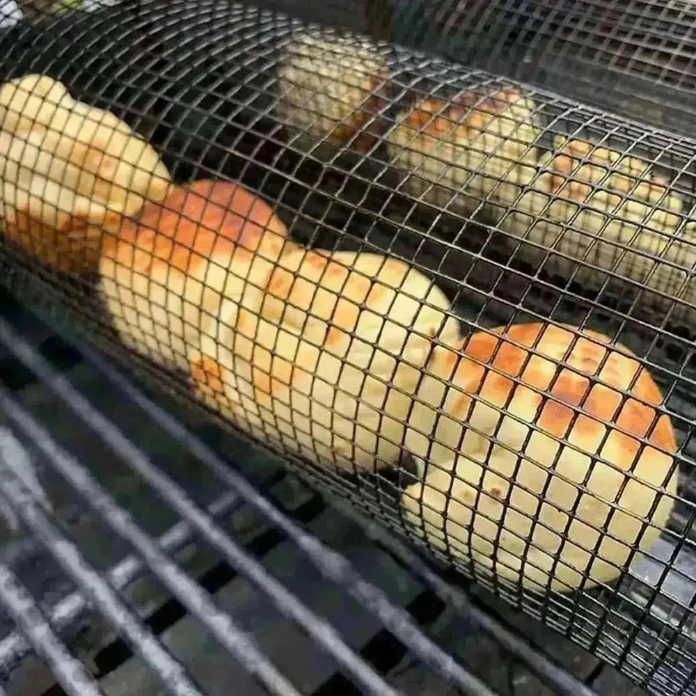 Metal BBQ Grilling Basket Net Portable Outdoor Camping Rack - EX-STOCK CANADA
