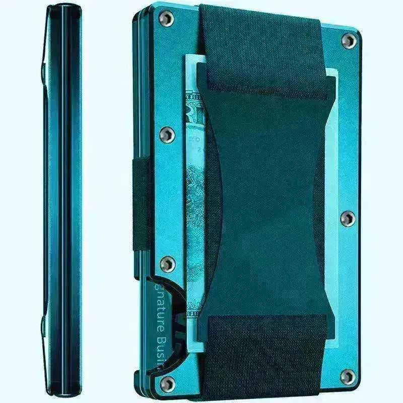 Metal Card Wrapped Carbon Fiber RFID Anti theft Brush Wallet - EX-STOCK CANADA