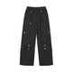 Metal Snap Fastener Detachable Webbing Multi-pocket Wide Leg Straight Overalls - EX-STOCK CANADA