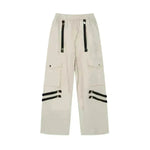 Metal Snap Fastener Detachable Webbing Multi-pocket Wide Leg Straight Overalls - EX-STOCK CANADA