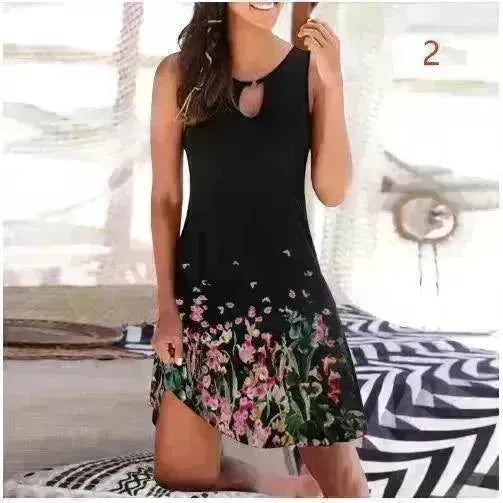 Mid Skirt Women's Sleeveless Fashion Skirt Print Jumpsuit - EX-STOCK CANADA