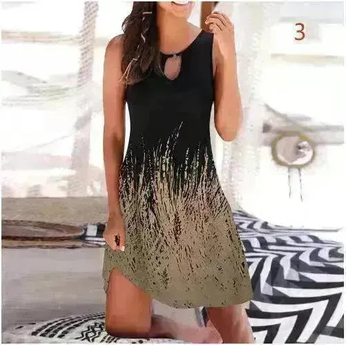 Mid Skirt Women's Sleeveless Fashion Skirt Print Jumpsuit - EX-STOCK CANADA