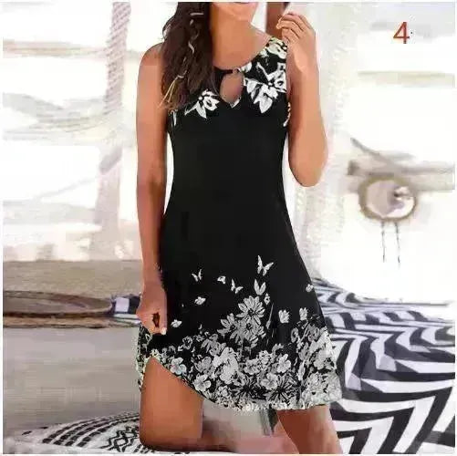 Mid Skirt Women's Sleeveless Fashion Skirt Print Jumpsuit - EX-STOCK CANADA