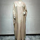 Middle East Arab Fashion Bright Silk Satin Robe Women's Clothing - EX-STOCK CANADA