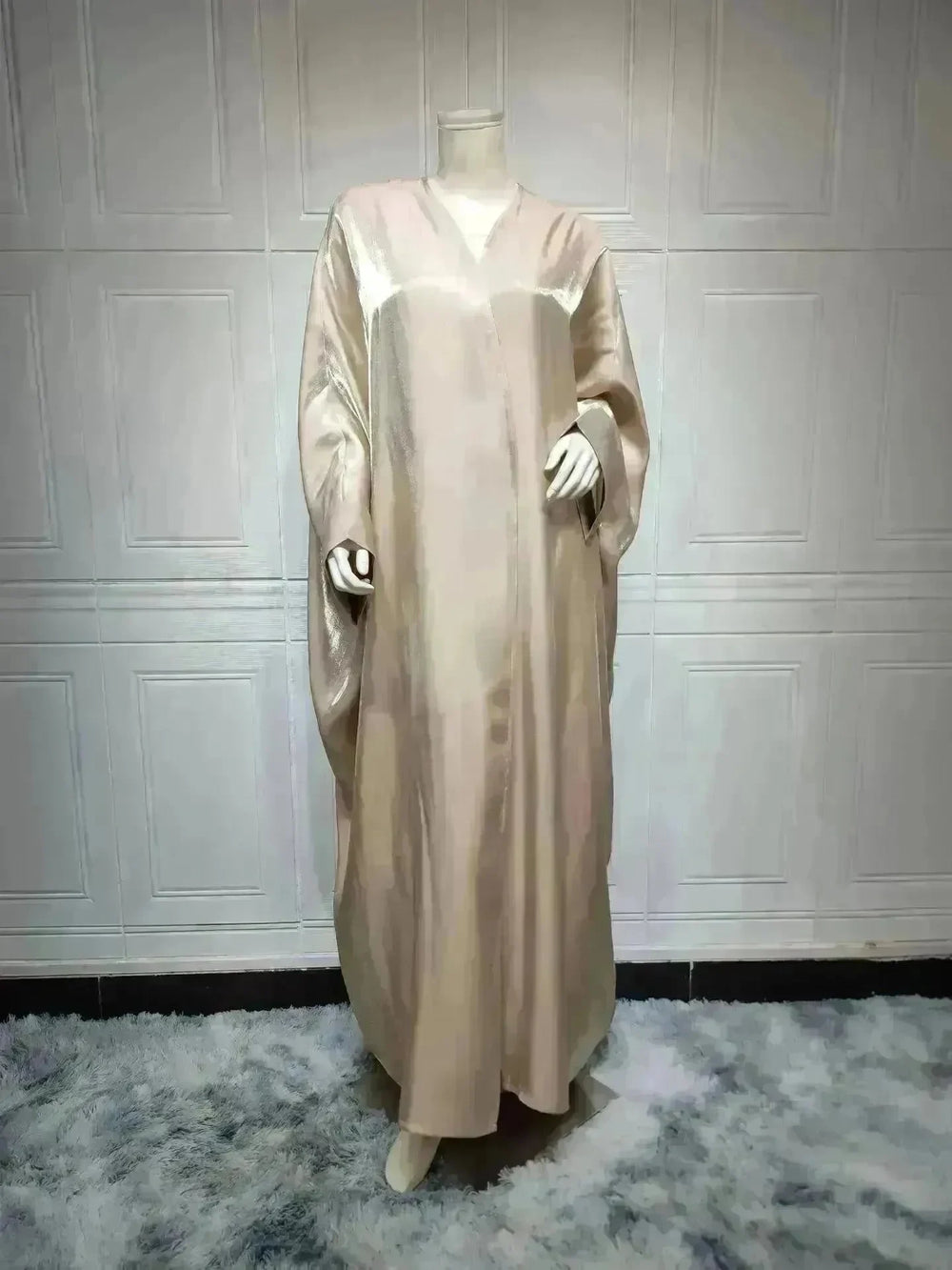 Middle East Arab Fashion Bright Silk Satin Robe Women's Clothing - EX-STOCK CANADA