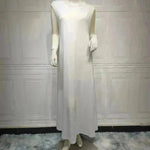 Middle East Arab Fashion Bright Silk Satin Robe Women's Clothing - EX-STOCK CANADA
