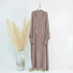 Middle East Dubai Turkey Solid Color Dress - EX-STOCK CANADA