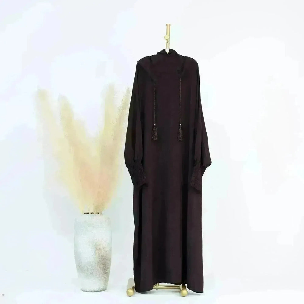 Middle East Dubai Turkey Solid Color Dress - EX-STOCK CANADA