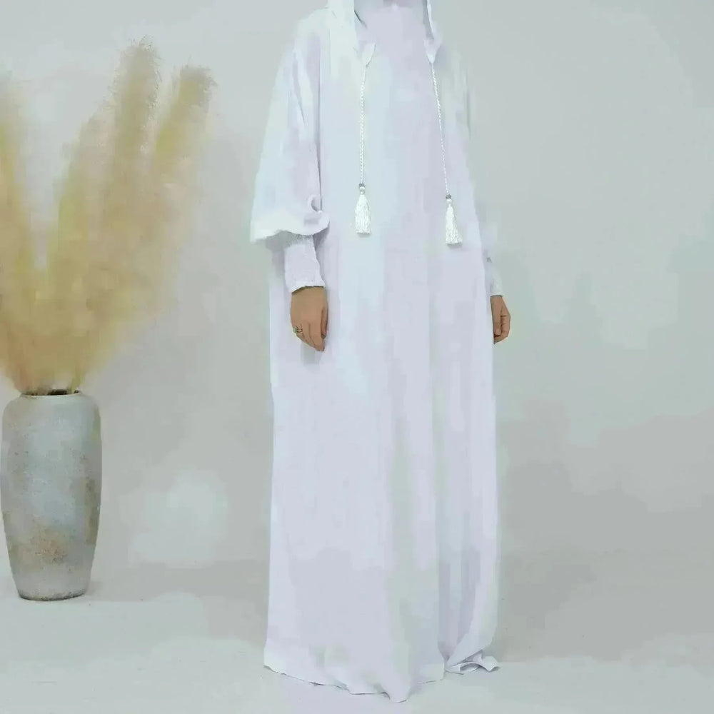 Middle East Dubai Turkey Solid Color Dress - EX-STOCK CANADA