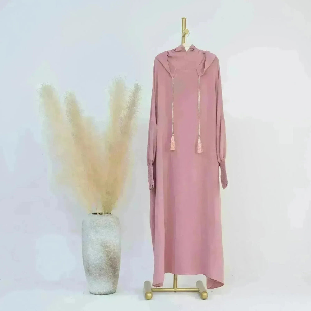 Middle East Dubai Turkey Solid Color Dress - EX-STOCK CANADA